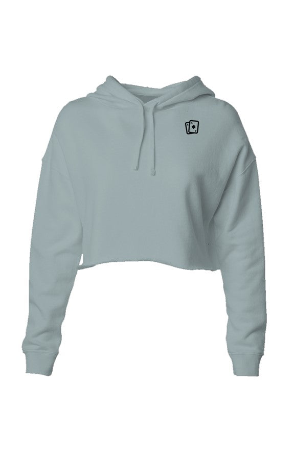 Womens Pocket Aces Crop Hoodie