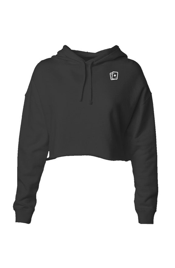 Womens Pocket Aces Crop Hoodie