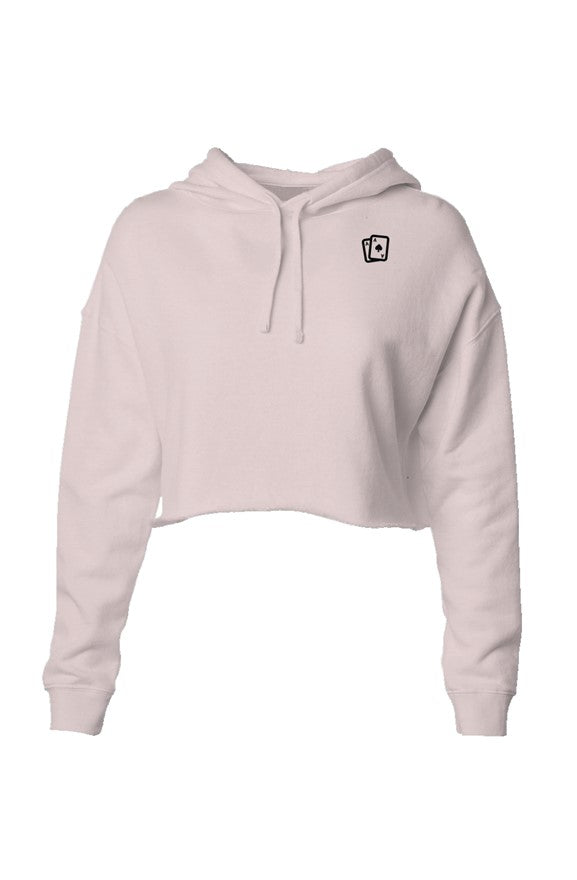 Womens Pocket Aces Crop Hoodie