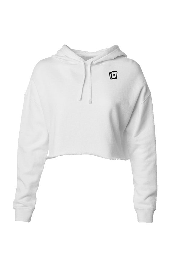 Womens Pocket Aces Crop Hoodie