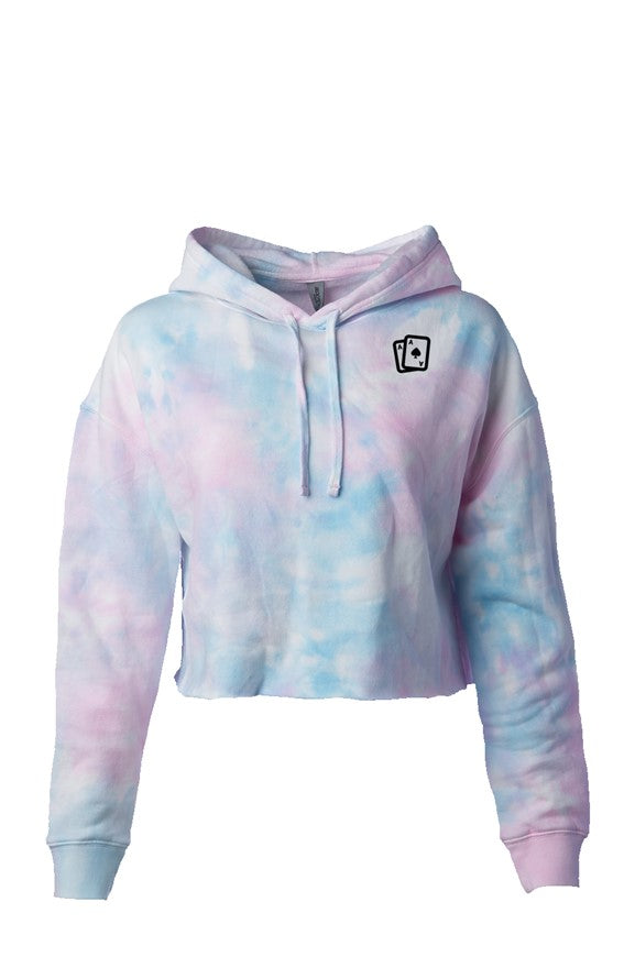 Womens Pocket Aces Crop Hoodie