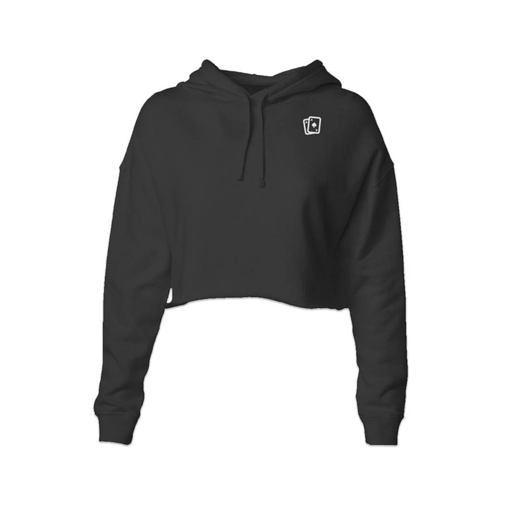 Womens Pocket Aces Crop Hoodie