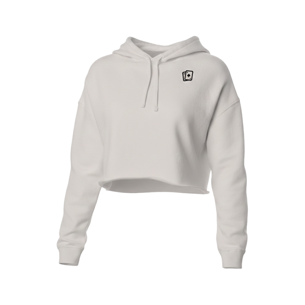 Womens Pocket Aces Crop Hoodie
