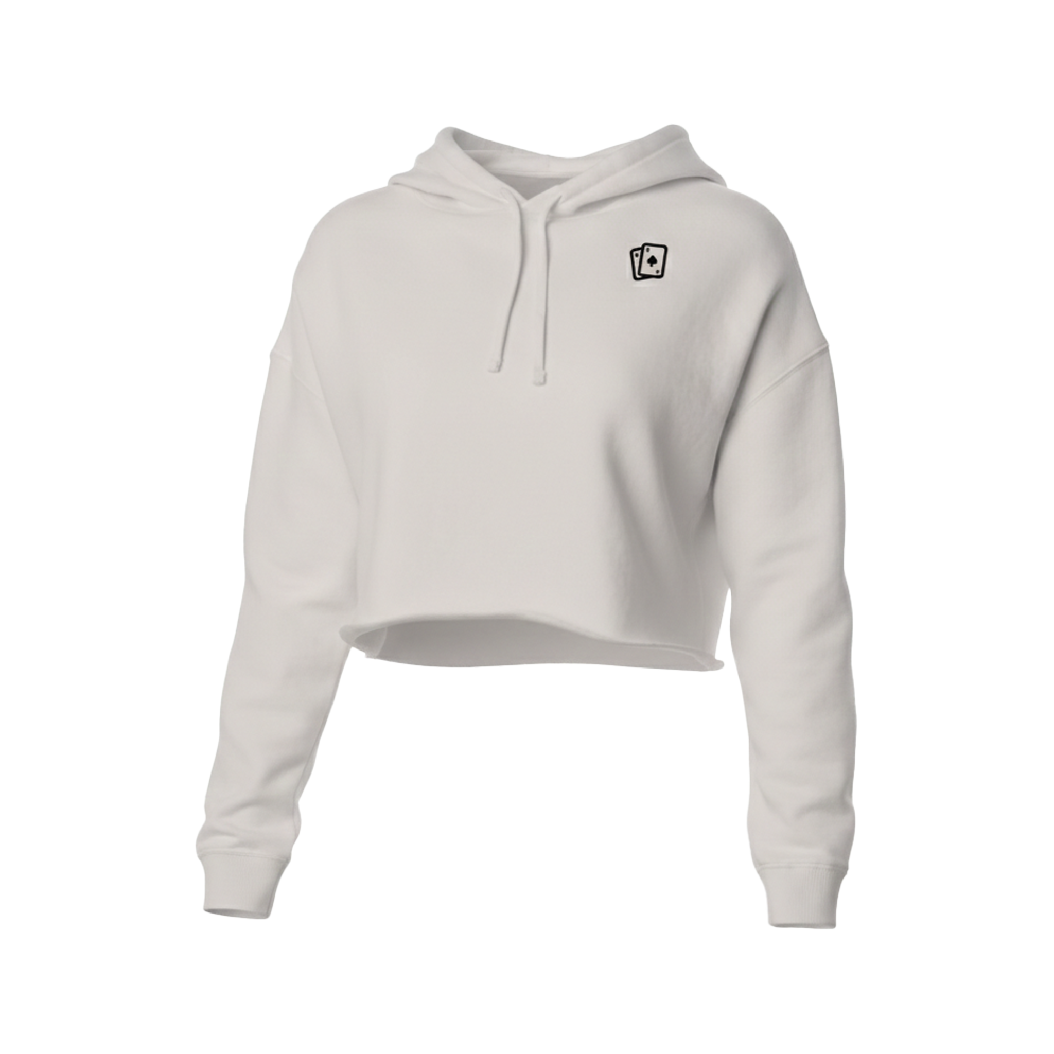 Womens Pocket Aces Crop Hoodie