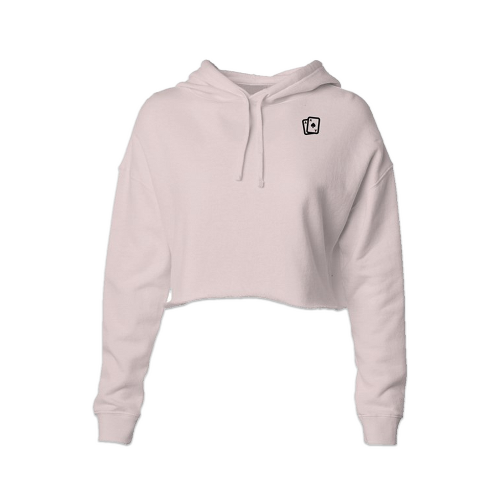 Womens Pocket Aces Crop Hoodie