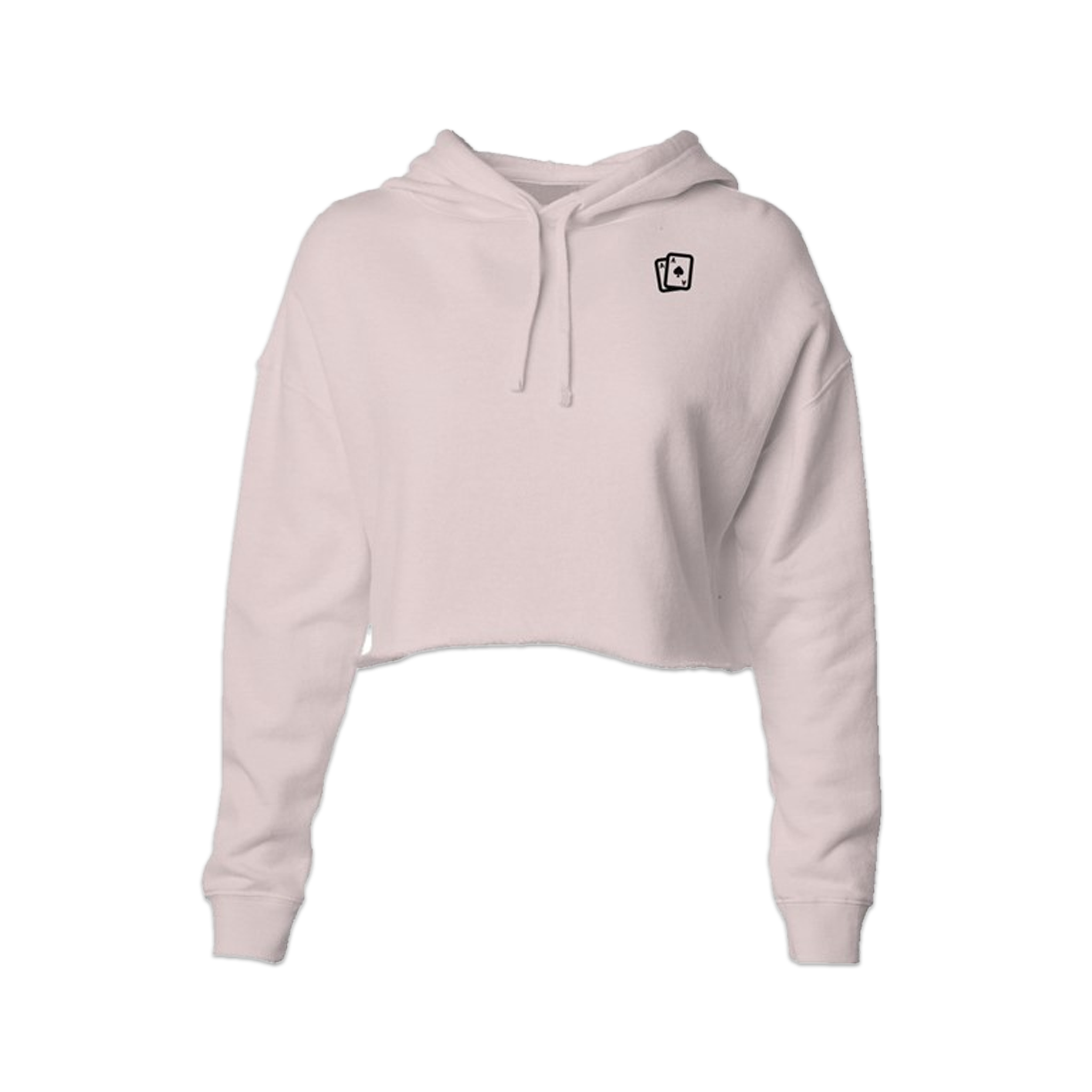 Womens Pocket Aces Crop Hoodie