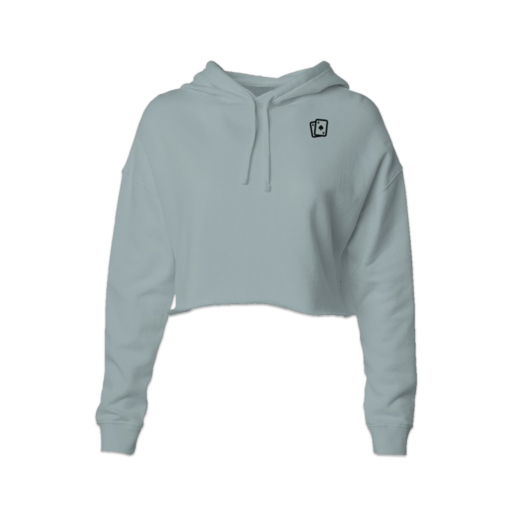 Womens Pocket Aces Crop Hoodie