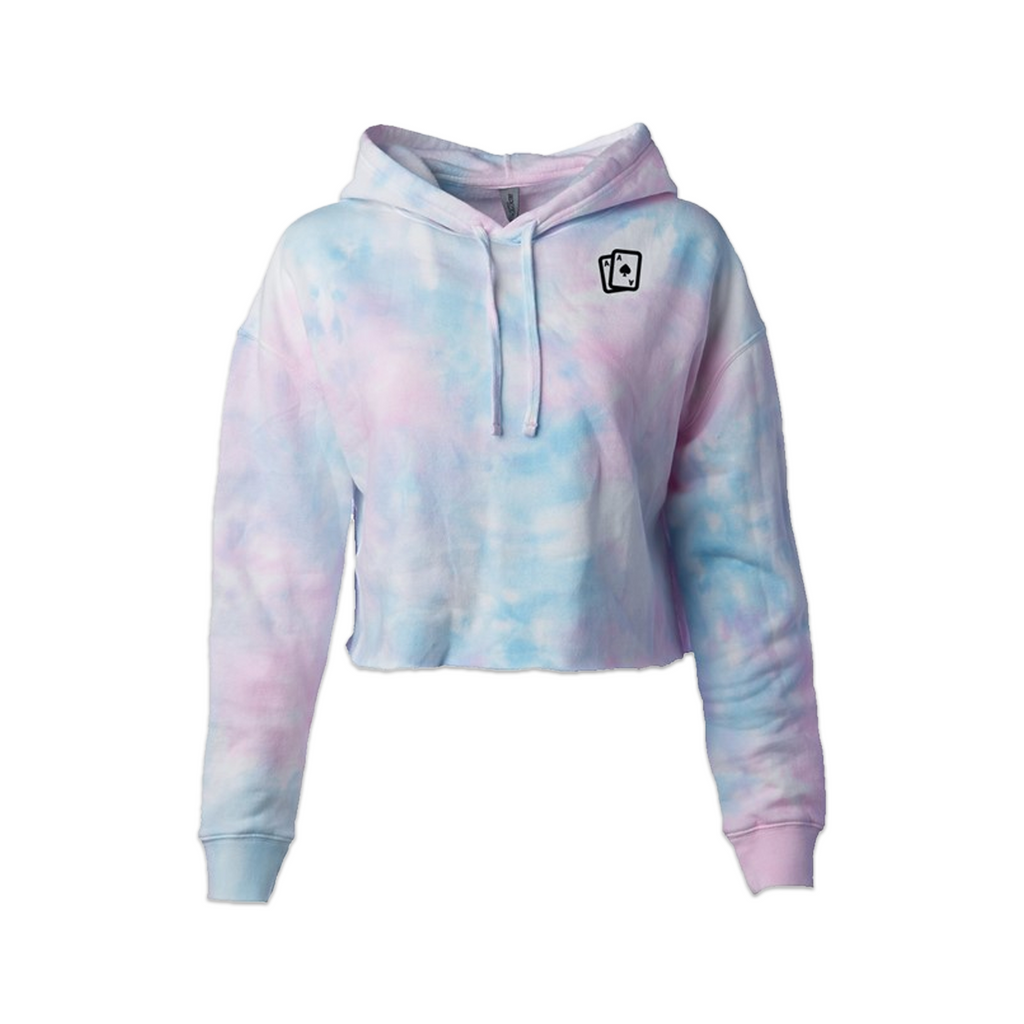 Womens Pocket Aces Crop Hoodie
