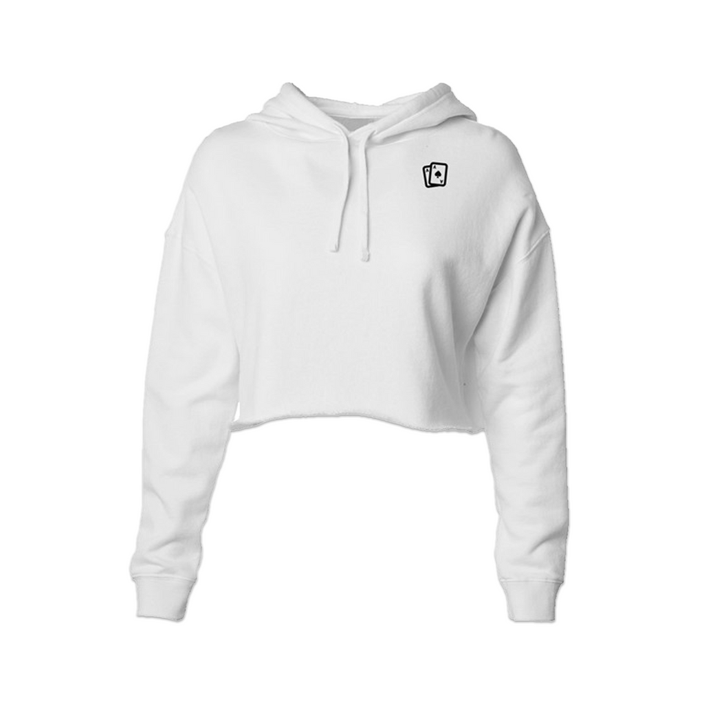 Womens Pocket Aces Crop Hoodie