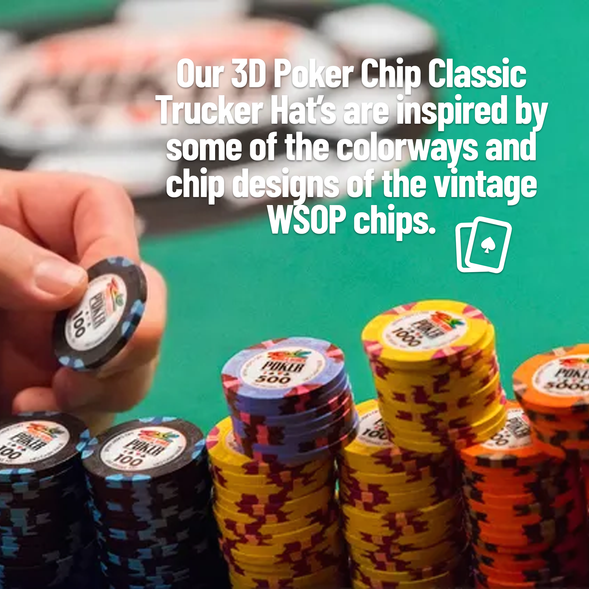 3D Poker Chip Classic Trucker Hat